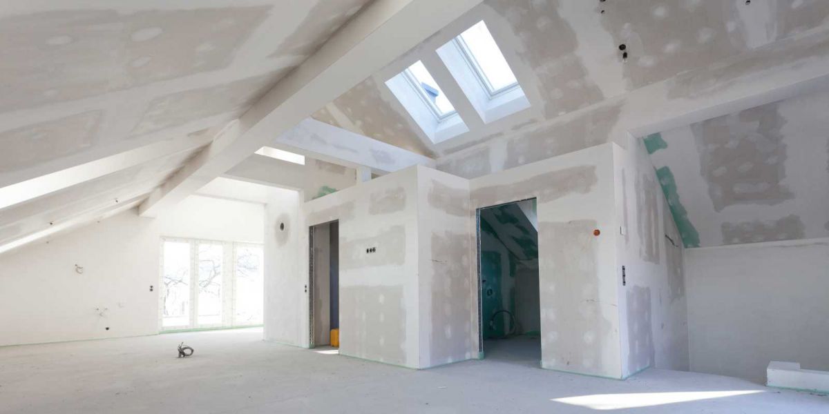 Dachgeschossausbau mit Gipskarton im Trockenbau